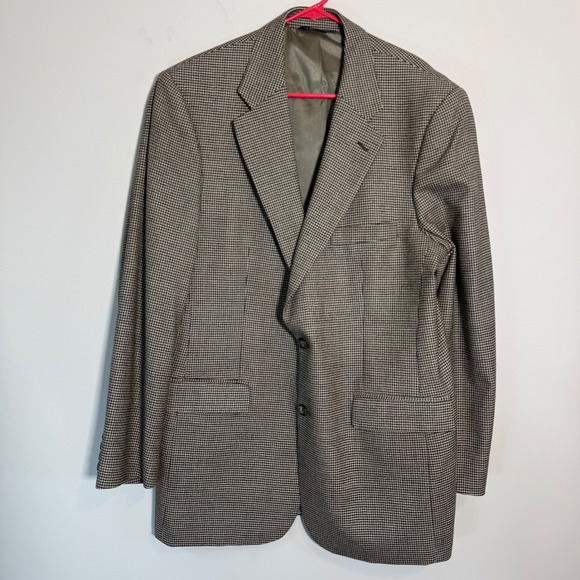 Brooks Brothers Other - Brooks Brothers 346 Blazer Mens 42L Brown Houndstooth Wool Cashmere Heritage Ivy